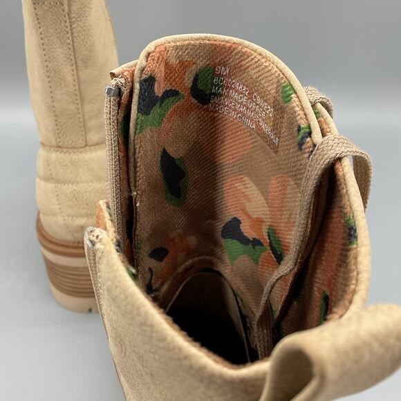 NEW B.O.C. Women’s Malika Inside Zip Lace Up Comfort Boots Off White Size 9M - Picture 5 of 10